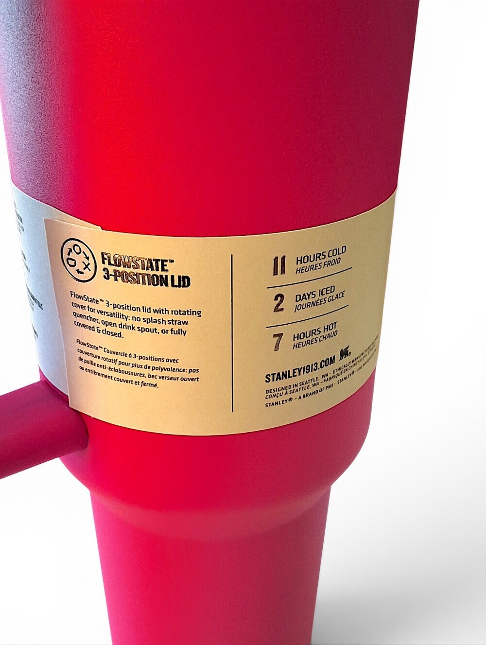 Stanley 40oz Quencher H2.0 Tumbler Bright Pink NWT With Box - Picture 4 of 14